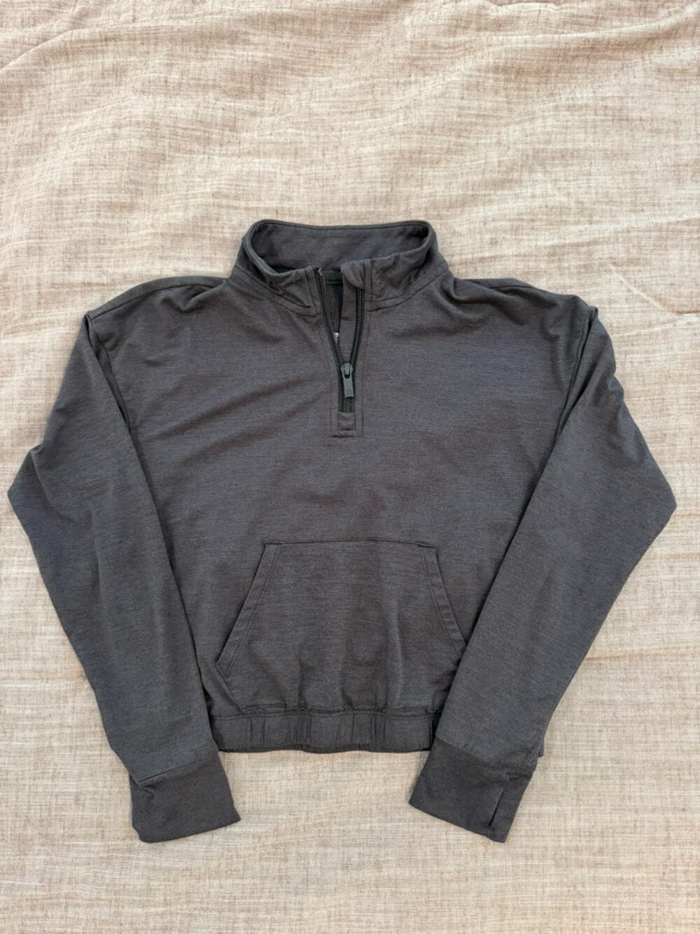 All in Motion Girls M 8 Quarter Zip Pullover Black Athletic Top